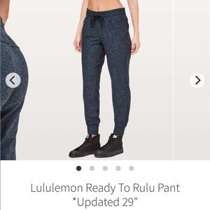 Lululemon ready to rulu pant joggers black navy heathered